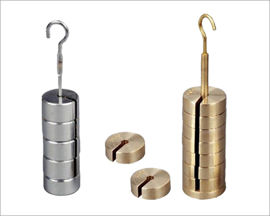  Brass Masses Weights Set, Slotted