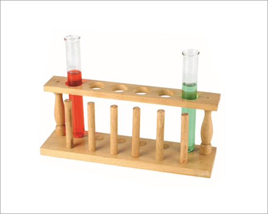 Test Tube Stand Wood With Drying PEGS