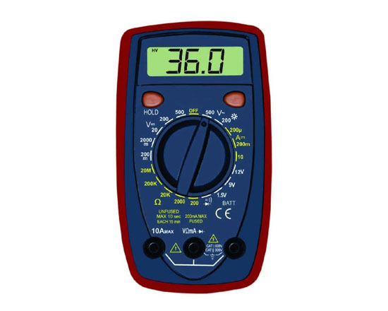 3 1/2 Digital Multimeter with Temperature and Transistor